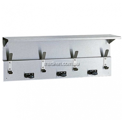 B239x34 Utility Shelf 3 Mop and Broom Holders 4 Hooks