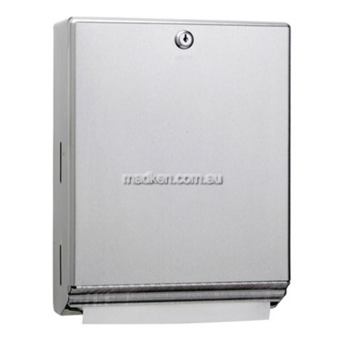View B262 Paper Towel Dispenser with Tumbler Lock details.