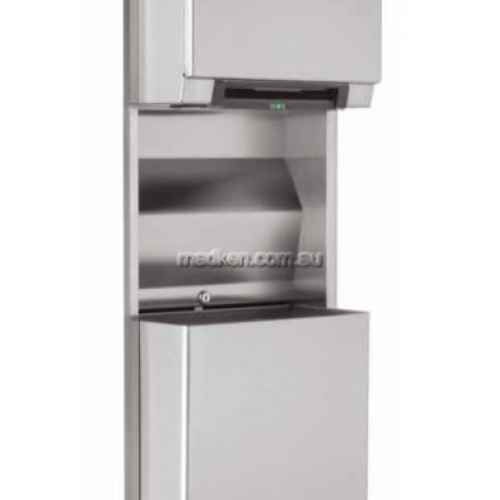 View B39747 Auto Roll Towel Dispenser and Waste Bin 68L Recessed details.