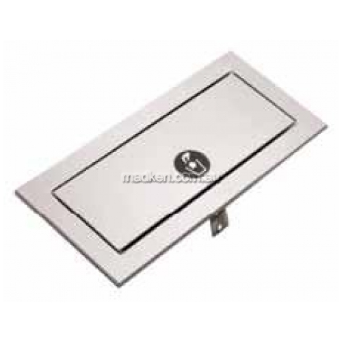View B527 Waste Chute Counter Top with Self Closing Door details.