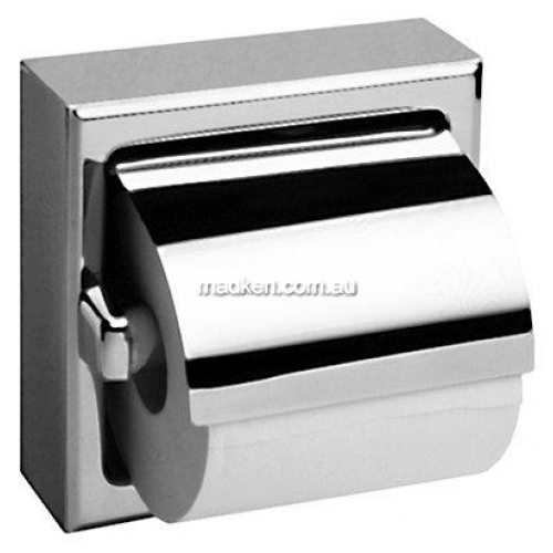 View B6699 Single Toilet Roll Dispenser with Hood details.