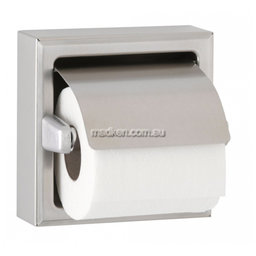 View B66997 Single Toilet Roll Dispenser with Hood details.