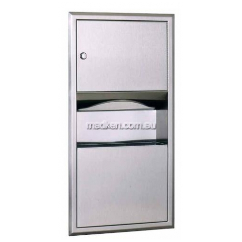 View B369 Paper Towel and Waste Unit 7.6L Recessed details.