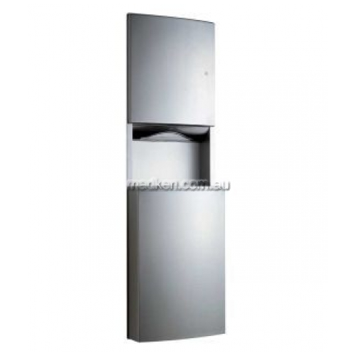 B43944 Paper Dispenser and Waste Bin 60L Recessed