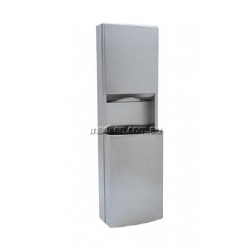 View B43949 Paper Dispenser and Waste Bin 60L Surface Mount details.
