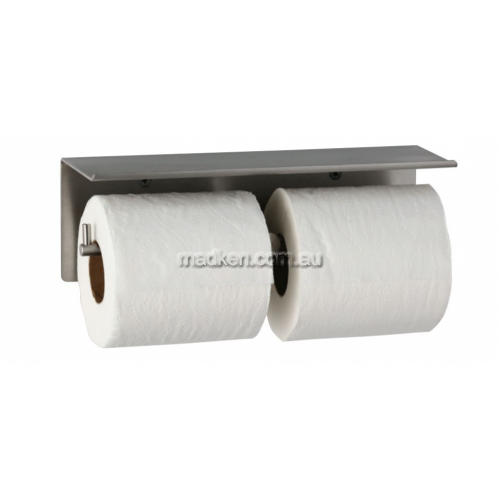 B540 Double Toilet Roll Holder and Shelf