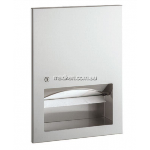 View B359033 Paper Towel Dispenser Lock Recessed details.