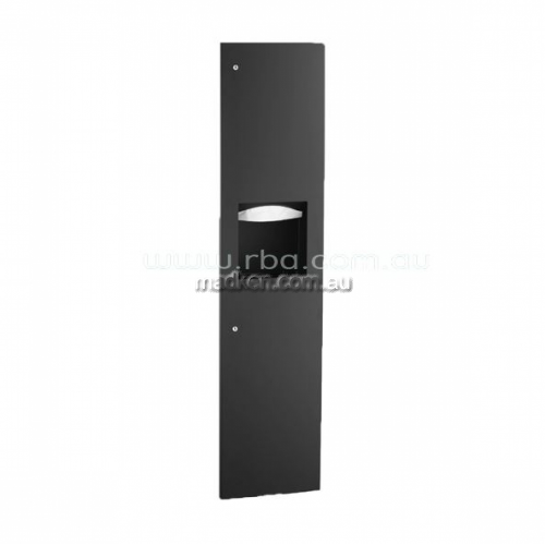 View B3803 Paper Dispenser and Waste Receptacle 24L details.