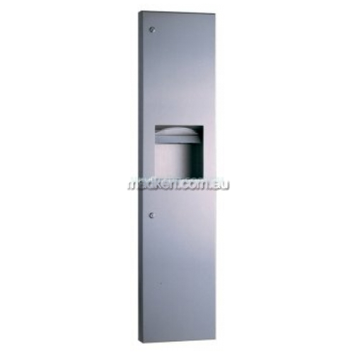 View B38032 Paper Towel and Waste 24L Bin Semi-Recessed details.