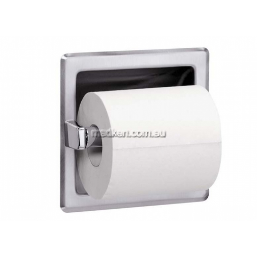 View 5104 Single Toilet Roll Holder Recessed details.