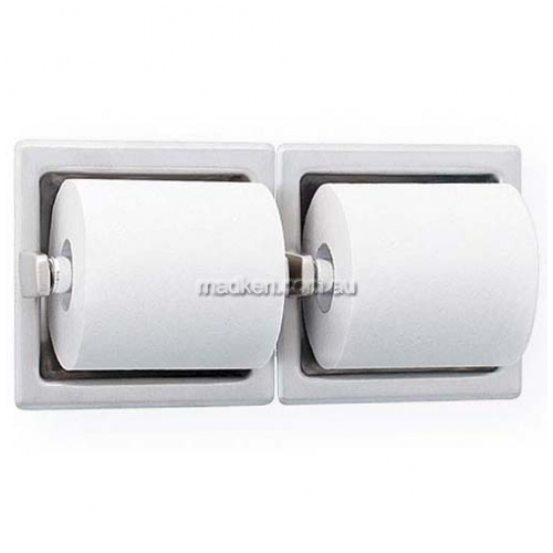 View 5124 Double Toilet Roll Holder Recessed details.