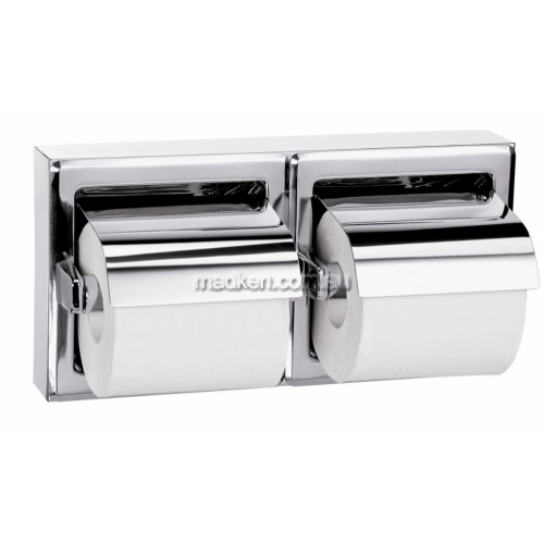 5126 Double Toilet Roll Holder with Hoods