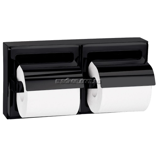 View 5126-MB Double Toilet Roll Holder with Hoods details.