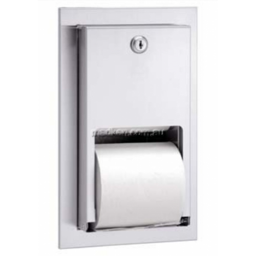 View 5412 Double Toilet Roll Dispenser Recessed Lockable details.