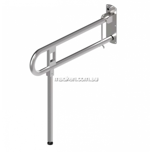 View 812-102-AT Bariatric Drop Down Grab Rail with Leg and Nurse Call Box details.