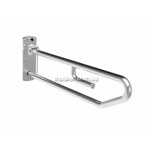 View 832-102 Changing Places Locking Drop Down Grab Rail with Toilet Roll Holder details.