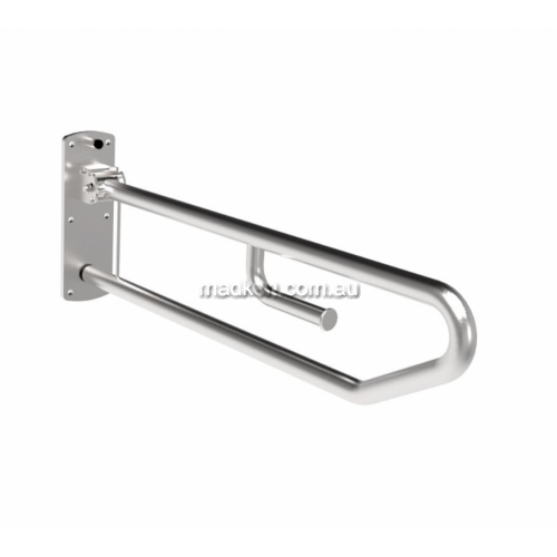 View 832-102 Drop Down Grab Rail with Locking Pin and Toilet Roll Holder details.