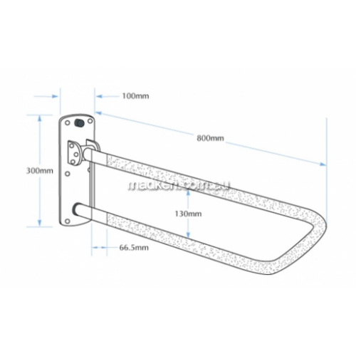 View 832-102 Peened Drop Down Rail with Locking Pin details.