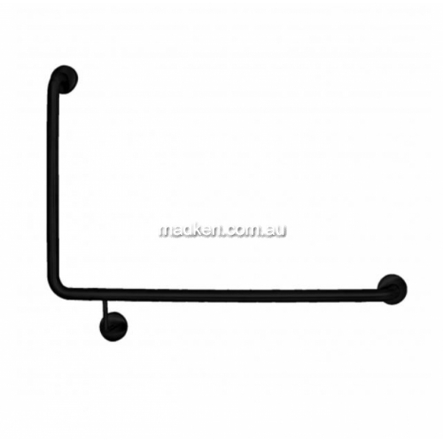 832 Toilet Grab Rail 90 Degree Right Hand Black - LAST STOCK