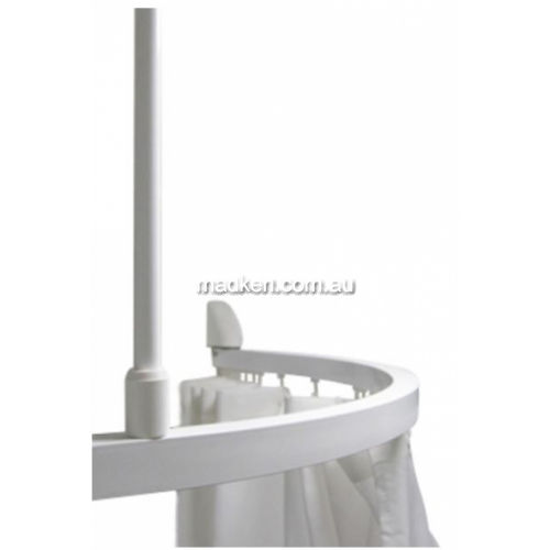 9528 Curved Shower Curtain Track in Silver with Hooks