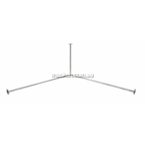 9538 Corner Shower Curtain Rail Concealed Fix
