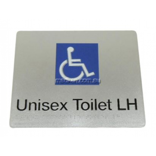 View 975 Unisex Toilet Left Hand Braille Sign details.