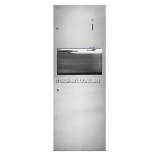 View 3-in-1 Sanitiser Paper towel dispenser and Waste Receptacle 25L details.