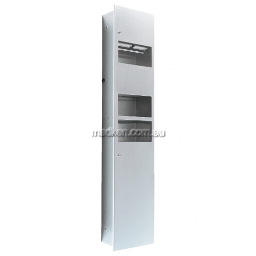 View 2847A 3-In-1 Unit Towel Dispenser Hand Dryer Waste Bin 30L details.