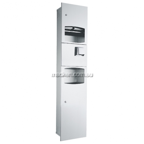 2937A 3-in-1 Combo Unit Paper Dispenser Hand Dryer and 25L Bin