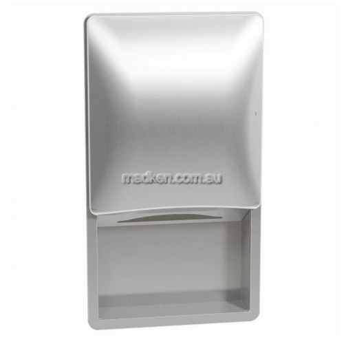 View 2A00 Paper Towel Dispenser Curved details.