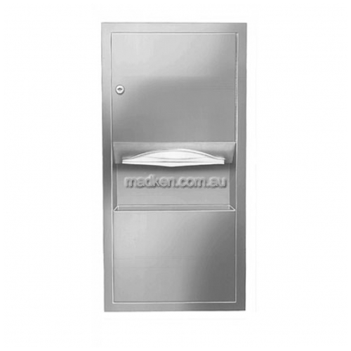 2291 Combo Unit Towel Dispenser and Waste Bin 8L