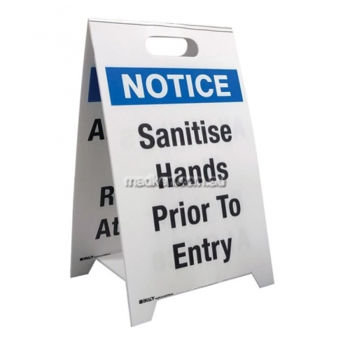 Floor Stand - Sanitise Hands Prior to Entry/All Visitors Must Register at Office