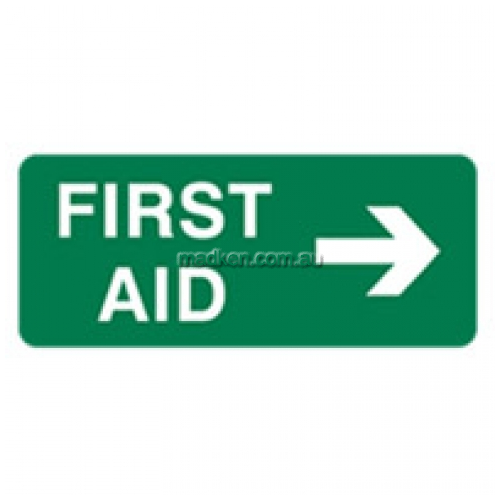 View First Aid Sign with Arrow RH details.