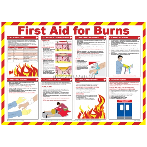 View Workplace Safety Poster - First Aid For Burns details.