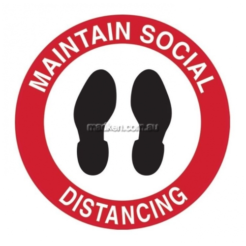 View Maintain Social Distancing with Footprint Picto details.