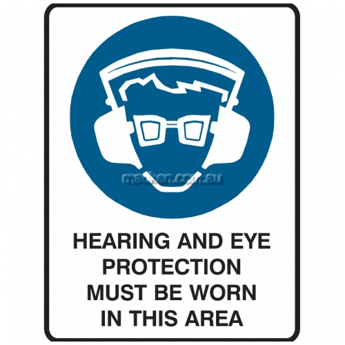 View Hearing and Eye Protection Must Be Worn In This Area details.