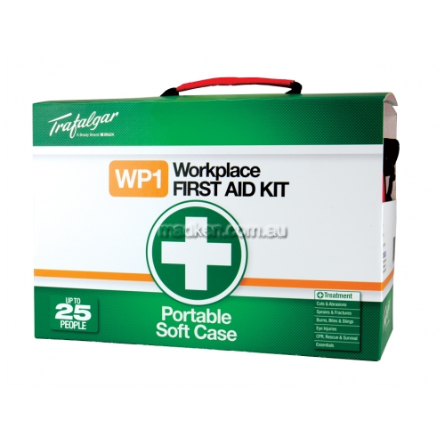 View Portable Workplace First Aid Kit Soft Case details.