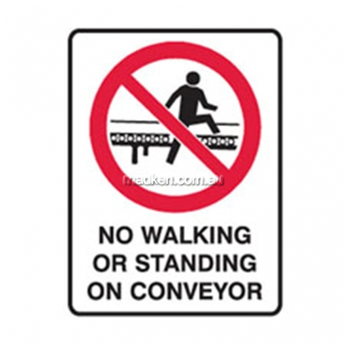 View Brady 840229 No Walking Or Standing In Conveyer details.