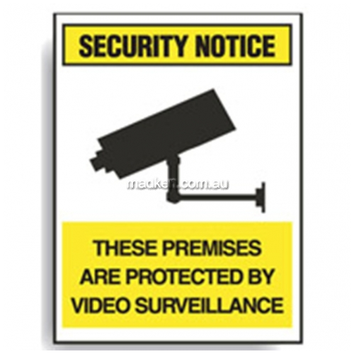 Brady 844010 Premises Protected By Video Surveillance