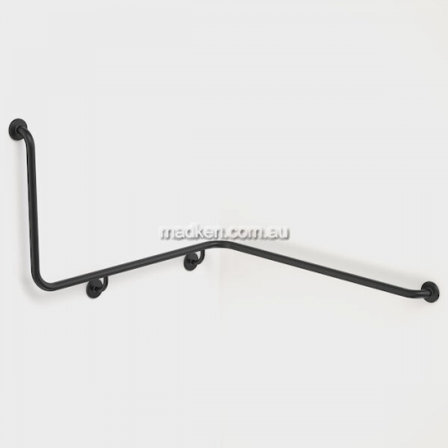 View 687467B 90 Degree Angled Grab Rail 1100x1030 Right Hand details.