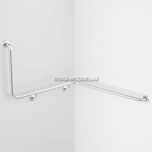 687467SS 90 Degree Angled Grab Rail 1100x1030 Right Hand