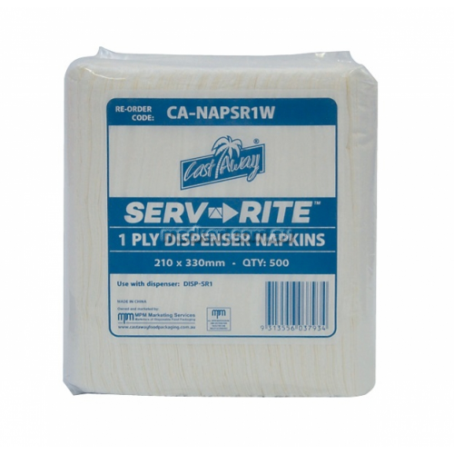 CA-NAPSR1W Regular Dispenser Paper Napkins 1 Ply