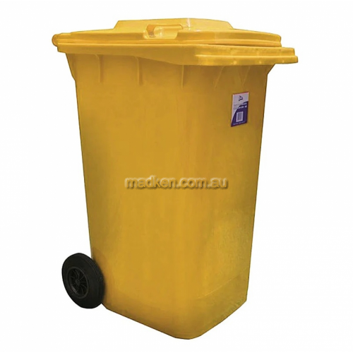 19403 Heavy Duty Bin With Wheels 240 Litre Yellow