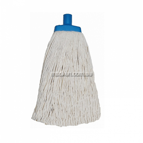 Contractor Cotton Mop Blue Plastic Ferrule - LAST STOCK