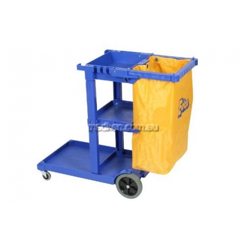 Blue Janitor Cart