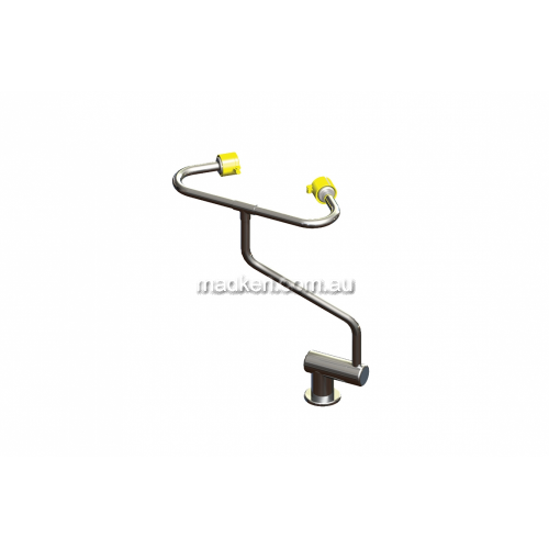 Pull Down Laboratory Eyewash Dual Outlet 