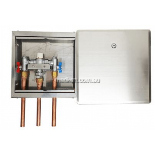 View Thermostatic Mixing Valve in-3 Hole Stainless Steel Box Enclosure details.