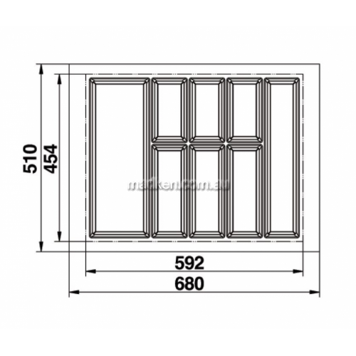 View Cutlery Tray Suits 700mm Drawer details.