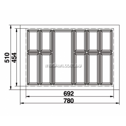 View Cutlery Tray Suits 800mm Drawer details.