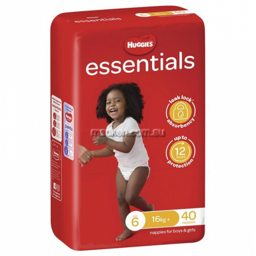 View Essentials Nappies Unisex Size 6 details.